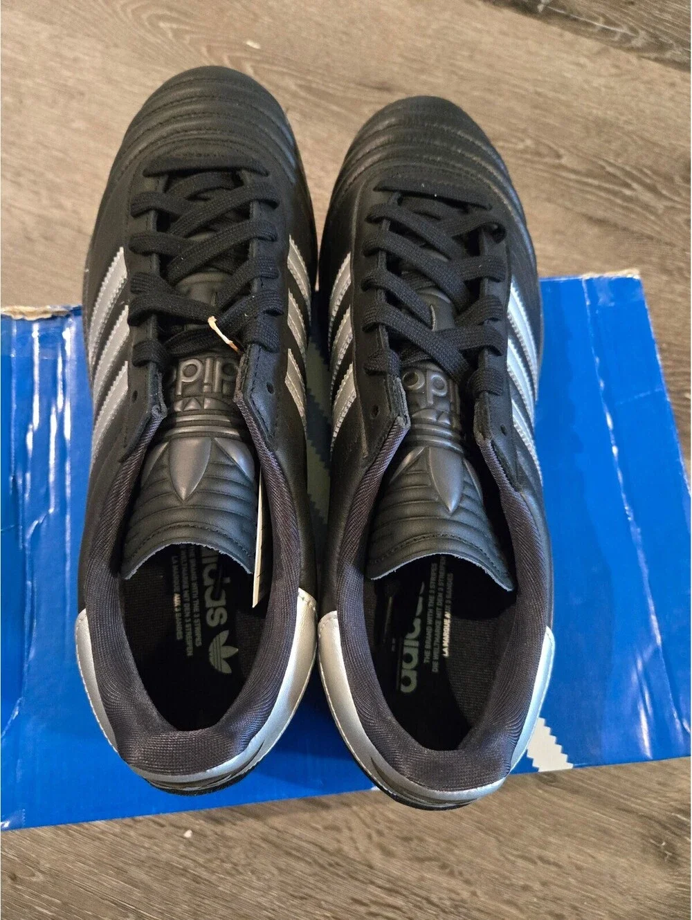 adidas Samba JP HQ9241 Core Black Silver Metallic Men's Size 10.5